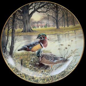 Vintage Collector Plate "The Wood Duck" by Bart Jerner. Third Issue